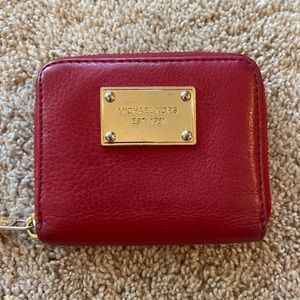 Red micheal Kors wallet